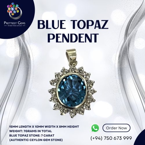 Blue Topaz Pendant